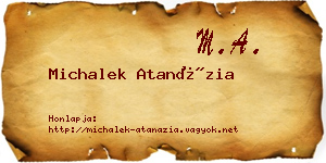 Michalek Atanázia névjegykártya
